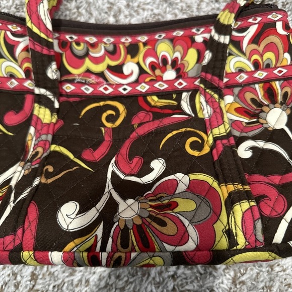 Vera Bradley Puccini Floral Quilted Shoulder Bag Hand Bag Retired Zipper Close - Picture 2 of 5